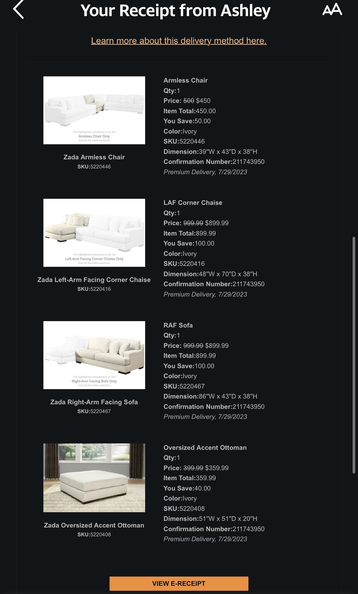 Ashley Furniture Couch
