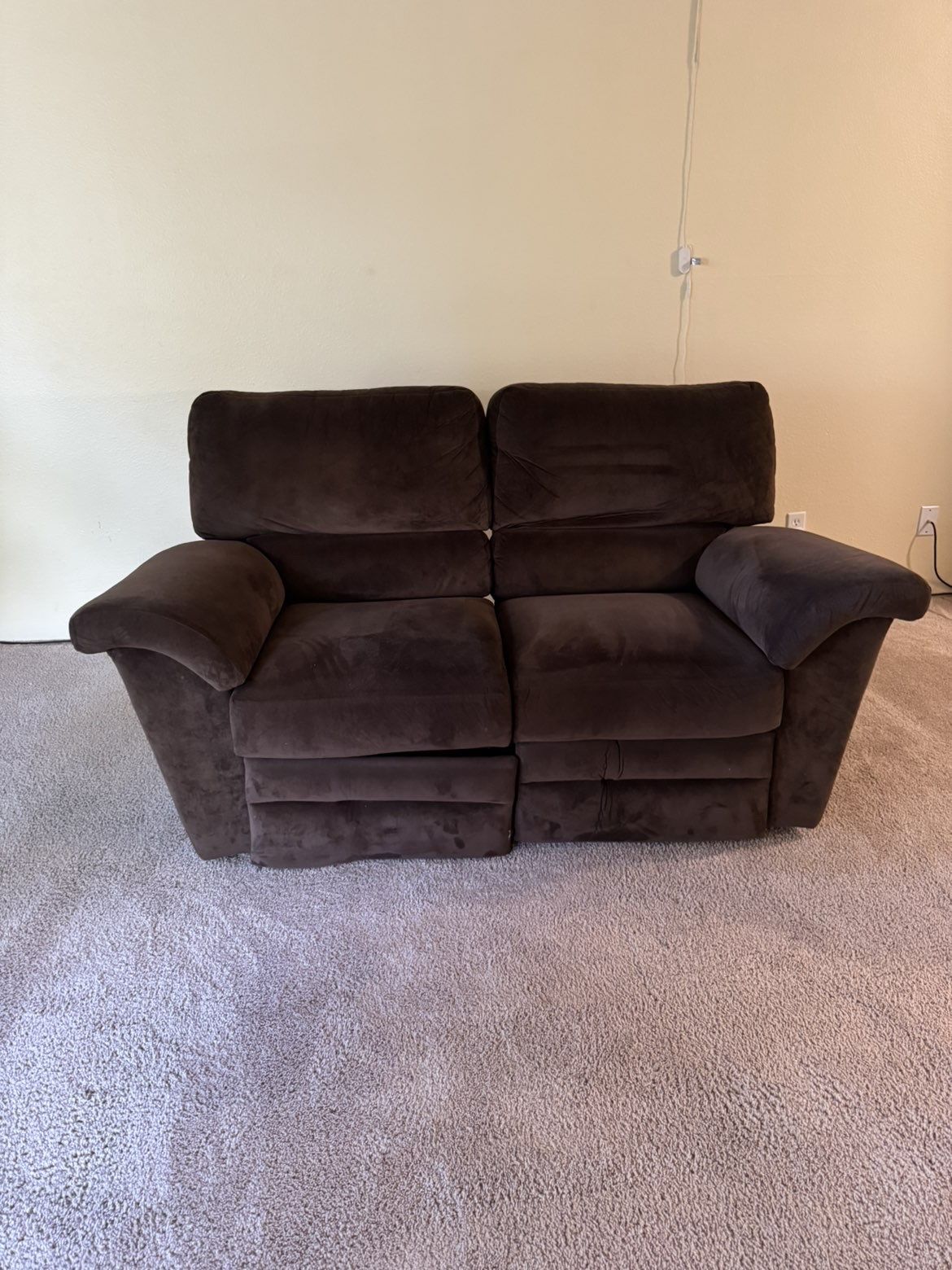 Free Two-Seat Recliner Sofa – Needs Repair