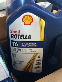 Shell Rotella T6 5W-40 Full Synthetic Diesel Oil + K&N  Filters - 5 gallons