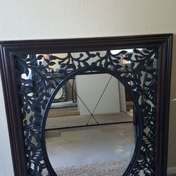 Wall mirror. Dark wood Pier 1