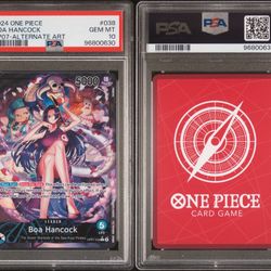 2024 One Piece - Boa Hancock OP07-038 - Alternate Art - PSA 10 GEM MT
