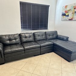 Braden Leather Sectional