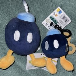 Super Mario Bomb Omb Plush  And Keychain