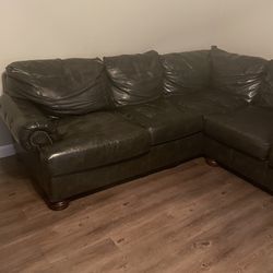Brown Leather Sectional