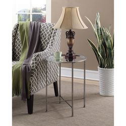 Brand New In Box Mirrored Top End Table