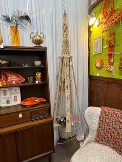 Vintage Macrame Hanging Table