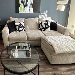 Metal glass coffee Table 