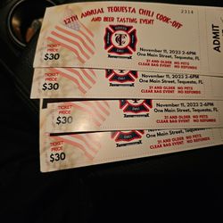4 Tickets To Tequesta chili Cookoff