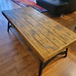 Solid Wood Rustic Coffee Table