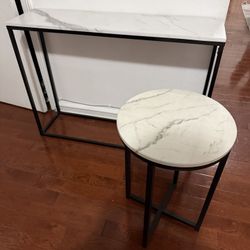 Marble Console & Side Table 