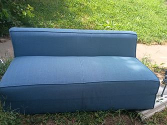 Blue futon