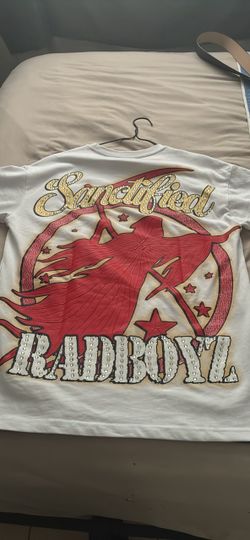 Red Mens Sanctified Tee Size Small