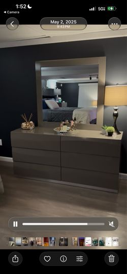 6 Drawer Dresser Gray