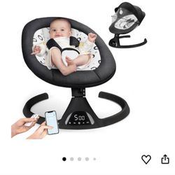 Baby Swing for Infants to Toddler Electric Newborn Swing with 5-Speed 5-Point Carabiner,with Bluetooth Music 10-Preset Melodies, Indoor and Outdoor us