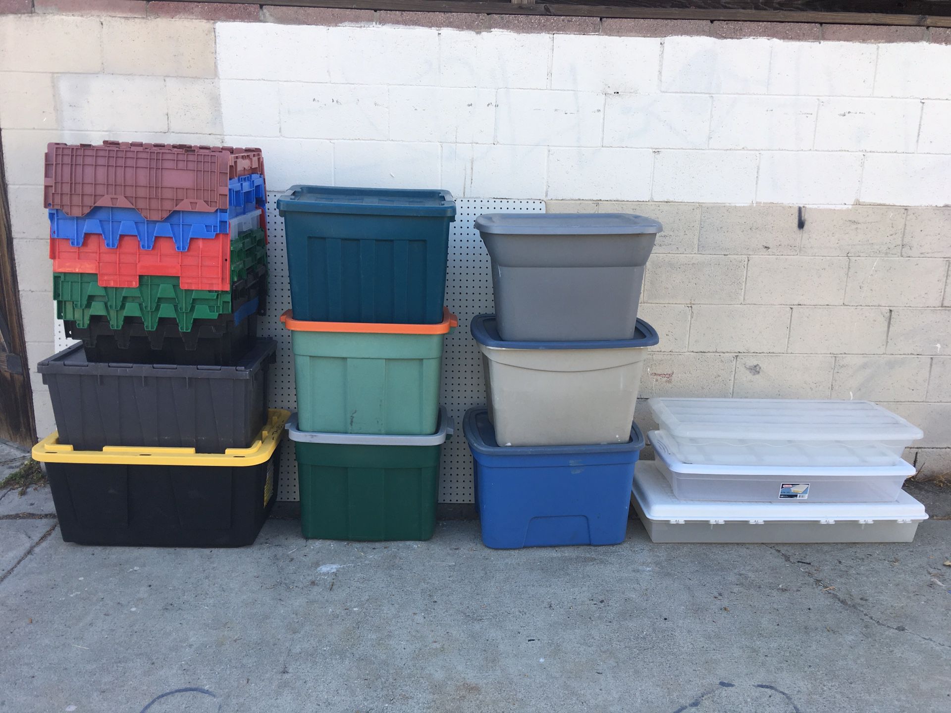 Storage tubs bins containers various sizes container