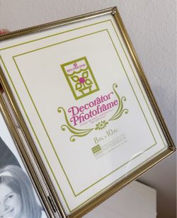 πΏVintage light gold tone double metal frame