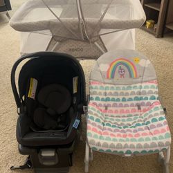 Infant Car Seat + Baby Bassinet +Vibrating Chair