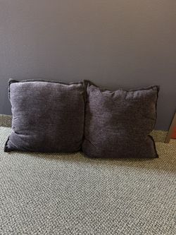 2 Blueish/Black Pillows
