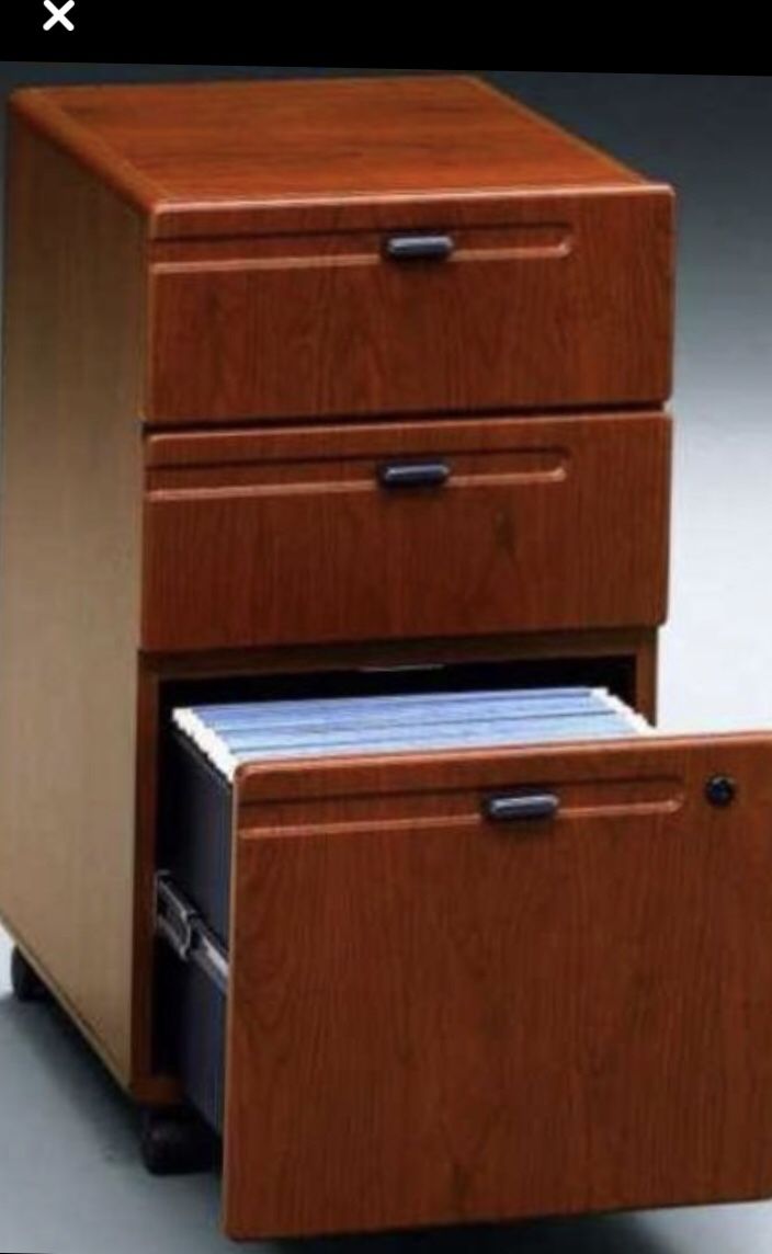 Bush 3 drawer file cabinet cherry commercial grade