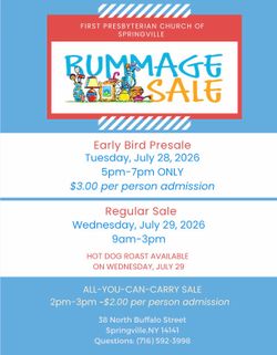 Rummage Sale 7/28 & 7/29