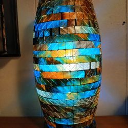 Bohemian Mosaic Glass Lamp