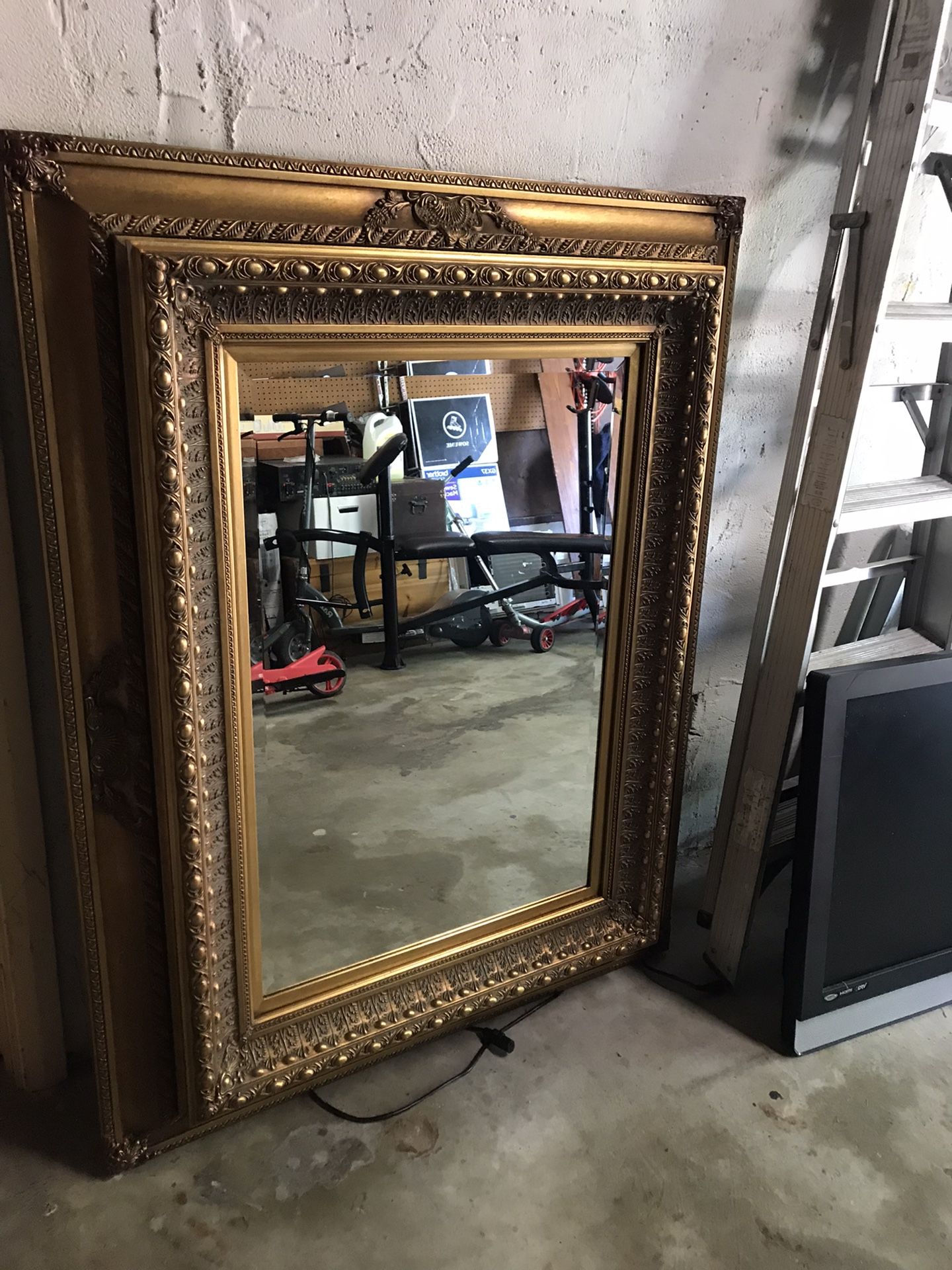 Huge Antique Mirror 53”x41”