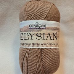 Cascade Yarns Elysian / Skeins (Tan #19) Superwash Merino Wool Blend - NEW