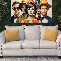 United Furniture Beige Couch (Free Delivery 🚚 )