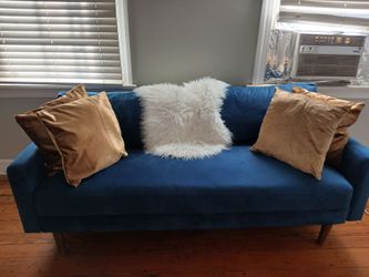 Royal blue small couch