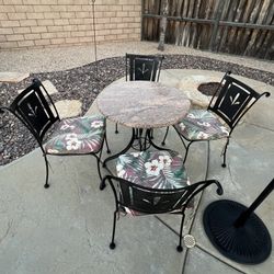 Wrought Iron Patio Sets with Umbrella 