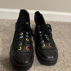 Converse Chuck 70 Zip Black Electric Aqua 8.5