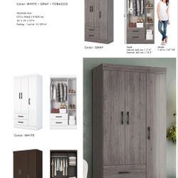 Closet Color White Grey Or Espresso 