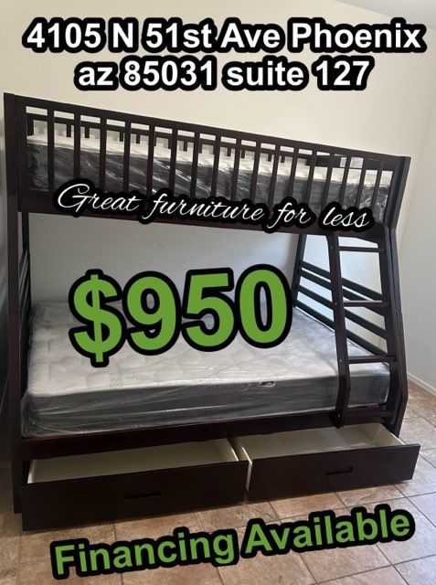 Bunk Bed Twin Over Full Brand New