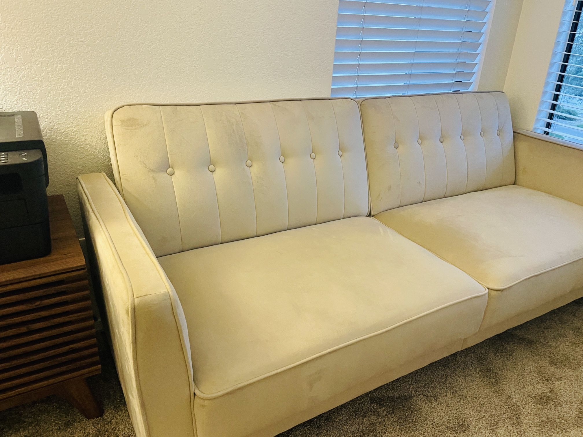 81.5” Dorel DHP Jules Futon Sofa Bed Like New