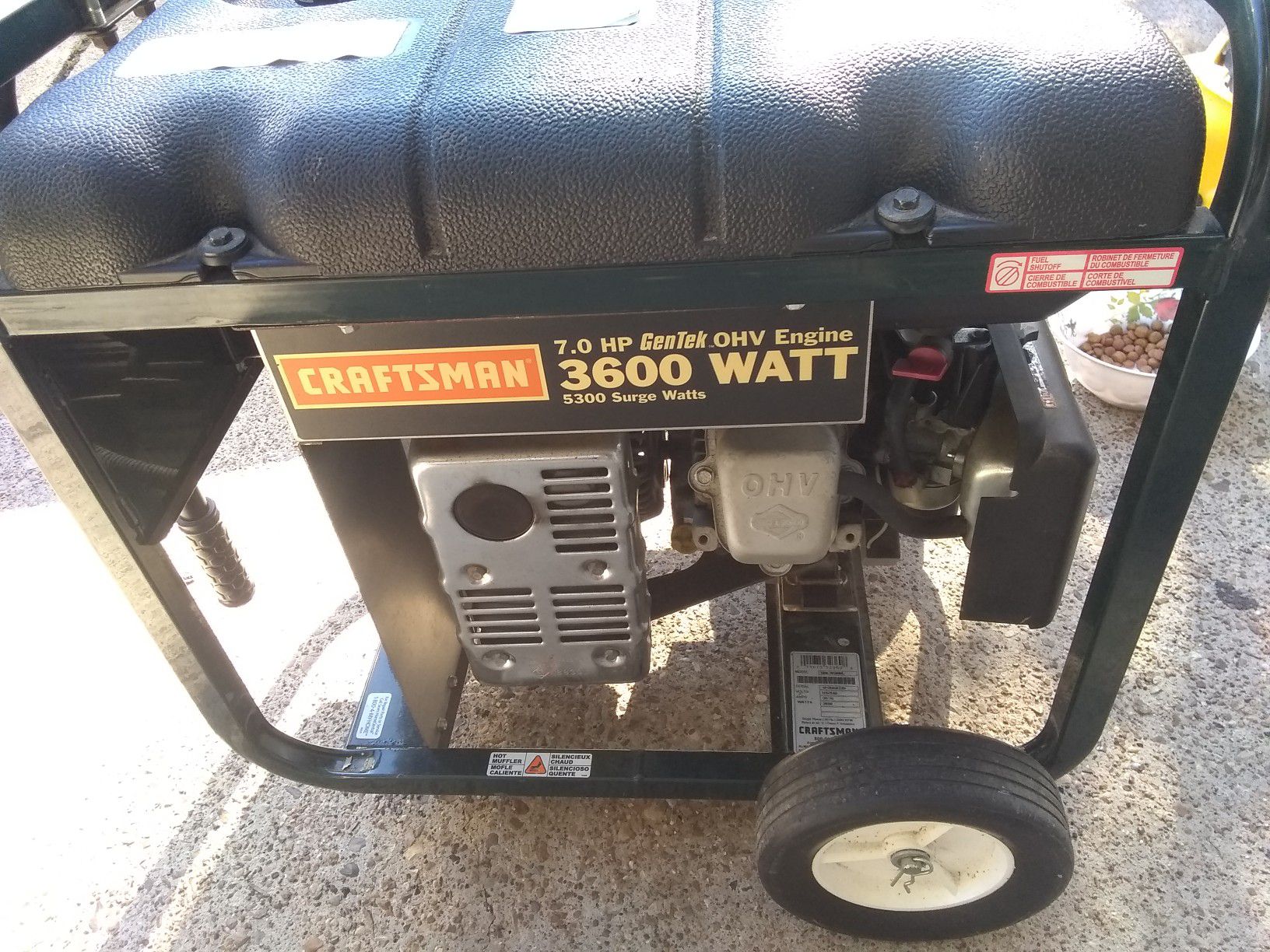 Generator 3600 watt craftsman