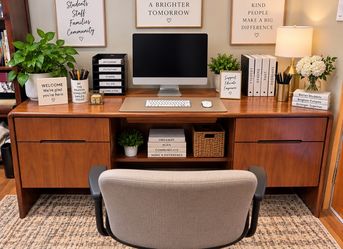 Mid-Century Modern Walnut Executive Desk