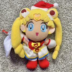 SAILOR MOON SUPER S "SAILOR MOON" XMAS CHRISTMAS PLUSH DOLL Banpresto 1995