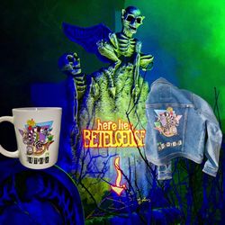 Beetlejuice Beetlejuice Beetlejuice Jean Jacket Tim Burton Halloween Mug