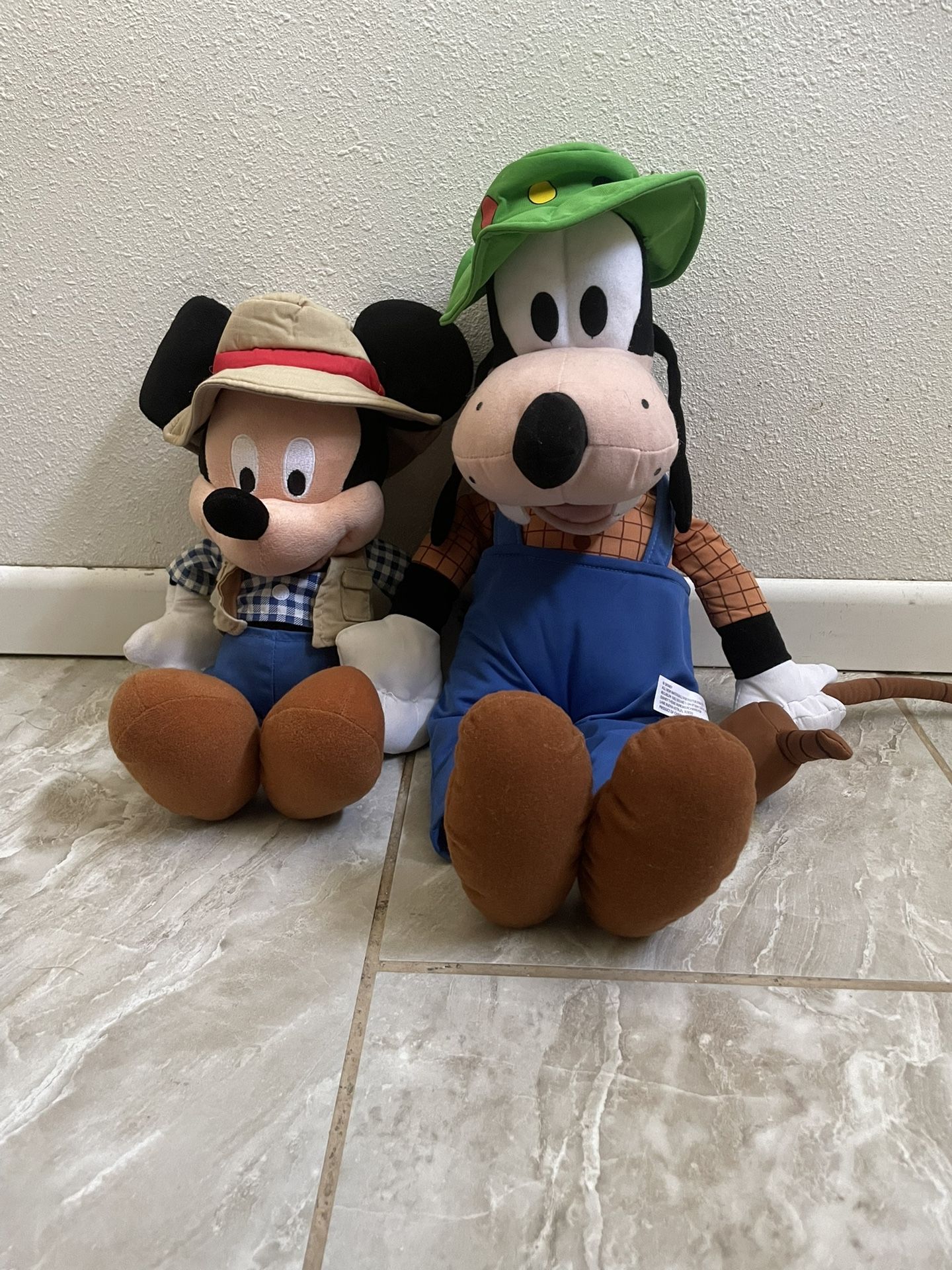 Disney Fishing Goofy and Mickey Plush