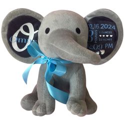 PERSONALIZED ELEPHANT BABY SHOWER GIFT KEEPSAKE BIRTH Toy