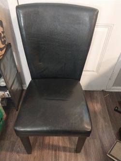 Brown leather chair $10