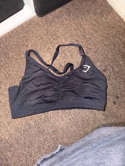 Small gym, shark sports bra