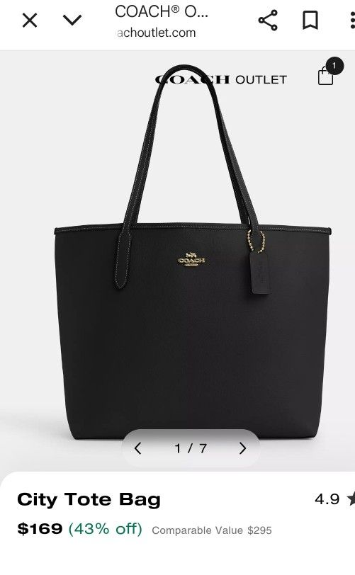 Coach Handbag in black