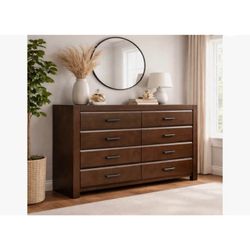 New 59" 8-Drawer Dresser Espresso By Red Barrel Studio $700 Retail “open box” Delivery Available