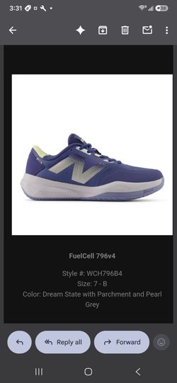 FuelCell 796v4 women pickleball/ tennis shoes