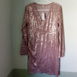 Glitter Gold Sequin Dress