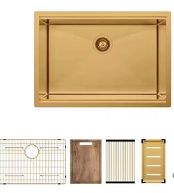 Fregadero de cocina 27" en oro nuevo