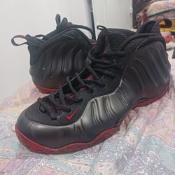 Nike AIR Foamposite One -Black /Varsity RED 100% Aunthentic
