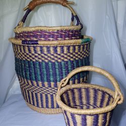 African Bulga Baskets - 3 Set
