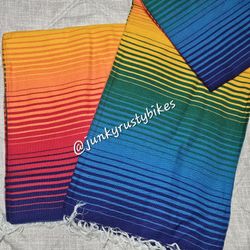 New Rainbow 🌈 5x7 Serape Sarape Zarape Mexican Blanket 